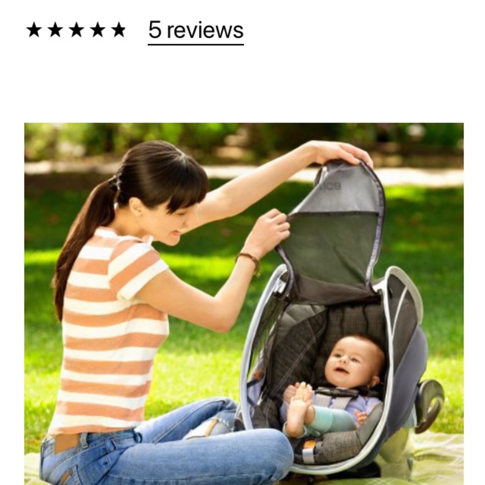 Brica sun shade and mosquito net for car seat